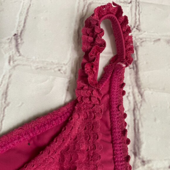 Scales Margot Ruffle-Trimmed Laser-Cut Low-Rise Bikini Bottom NWT - Picture 6 of 9